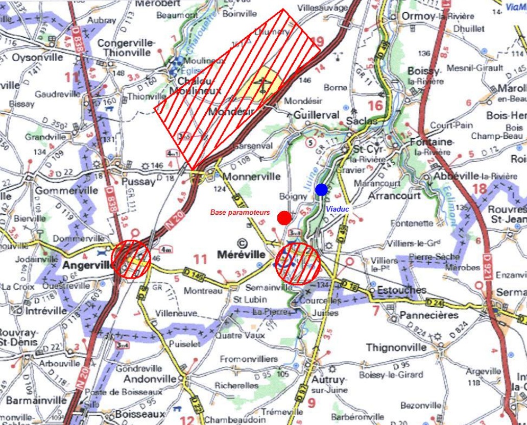 la carte de Méréville